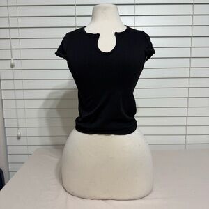 Cotton Candy Black Short Sleeve Top